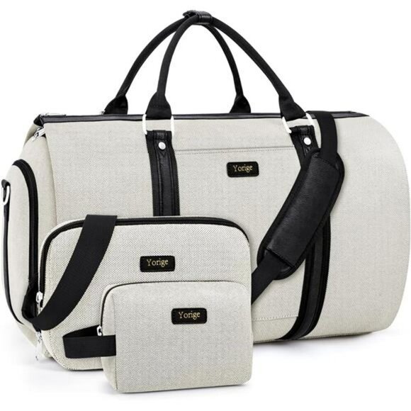 Convertible Garment Duffle Bag Travel Carry On Suit Dress Clothes Weekender Set - Picture 1 of 8